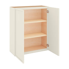 Modernform Cabinet Slim Dove White 30" W X 36" H X 12" D Double Door Wall Cabinet