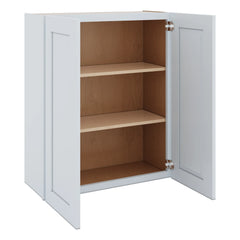 J&K White Shaker S8 Double Door Wall Cabinet - 30" W x 36" H