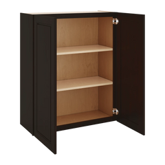 J&K Espresso K8 Double Door Wall Cabinet - 30" W x 36" H