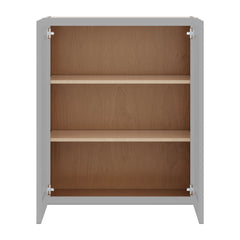 J&K Castle Grey S5 Double Door Wall Cabinet - 30" W x 36" H