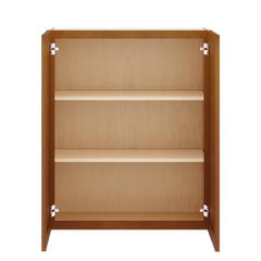 J&K Mocha Glazed K10 Double Door Wall Cabinet - 30" W x 36" H