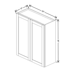 Wolf Classic Dartmouth Brownstone Stain 30"W X 36"H Wall Cabinet