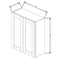 Fabuwood Allure Luxe Denim Blue 30" W X 36" H X 12" D Double Door Wall Cabinet