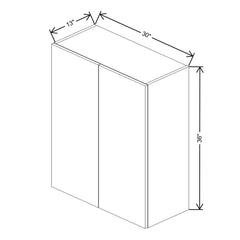Fabuwood Ovela Catalina Nocce 1 30" W X 36" H X 13" D Double Door Wall Cabinet
