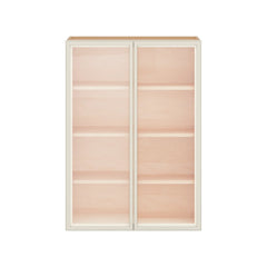 Modernform Cabinet Slim Dove White 30" W X 42" H X 12" D Double Glass Door Wall Cabinet