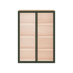 Modernform Cabinet Slim Sage Green 30" W X 42" H X 12" D Double Glass Door Wall Cabinet