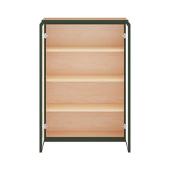 Modernform Cabinet Slim Sage Green 30" W X 42" H X 12" D Double Glass Door Wall Cabinet