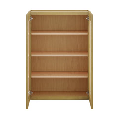 Modernform Cabinet Natural Shaker 30" W X 42" H X 12" D Double Glass Door Wall Cabinet