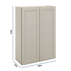 J&K Pebble B6 Double Door Wall Cabinet - 30" W x 42" H