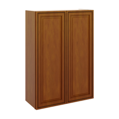 J&K Mocha Glazed K10 Double Door Wall Cabinet - 30" W x 42" H