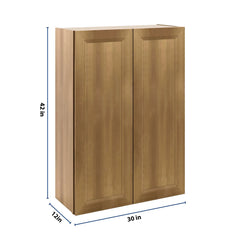 J&K Butterscotch B8 Double Door Wall Cabinet - 30" W x 42" H