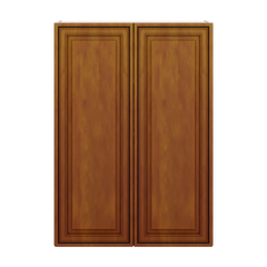 J&K Mocha Glazed K10 Double Door Wall Cabinet - 30" W x 42" H