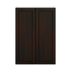 J&K Espresso K8 Double Door Wall Cabinet - 30" W x 42" H