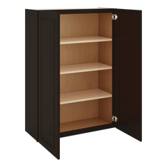 J&K Espresso K8 Double Door Wall Cabinet - 30" W x 42" H
