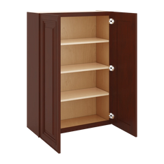 J&K Mahogany J5 Double Door Wall Cabinet - 30" W x 42" H