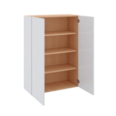 Modernform Cabinet Gloss White 30" W X 42" H X 12" D Double Door Wall Cabinet