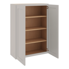 CNC Luxor 5-Piece Misty Grey 30" W X 42" H Double Door Wall Cabinet