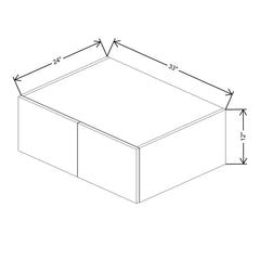 Fabuwood Illume Tuscany Nocce 3  24" Deep Wall