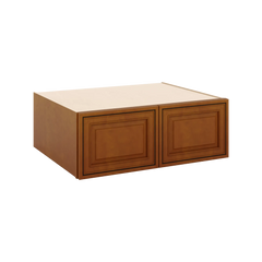 J&K Mocha Glazed K10 Refrigerator Wall Cabinet - 33" W x 12" H x 27" D