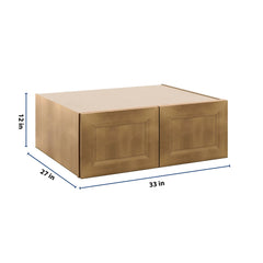 J&K Butterscotch B8 Refrigerator Wall Cabinet - 33" W x 12" H x 27" D