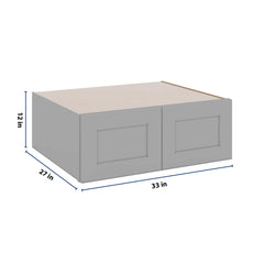 J&K Castle Grey S5 Refrigerator Wall Cabinet - 33" W x 12" H x 27" D