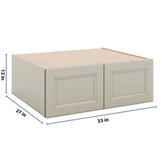 J&K Pebble B6 Refrigerator Wall Cabinet - 33" W x 12" H x 27" D