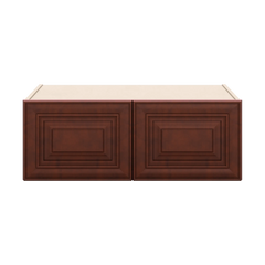 J&K Mahogany J5 Refrigerator Wall Cabinet - 33" W x 12" H x 27" D
