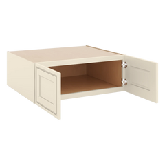 J&K Pearl Glazed H9 Refrigerator Wall Cabinet - 33" W x 12" H x 27" D