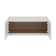 J&K White Shaker S8 Refrigerator Wall Cabinet - 33" W x 12" H x 27" D