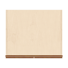J&K Mocha Glazed K10 Refrigerator Wall Cabinet - 33" W x 12" H x 27" D