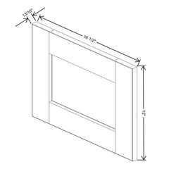 J&K Creme Glazed A7 Dummy Door Panel 16 1/2" W x 12" H