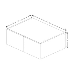 CNC Concord Elegant Dove 33" W X 12" H X 24" D Double Door Wall Cabinet