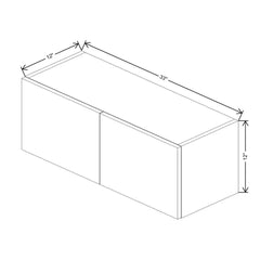 CNC Luxor Espresso 33" W X 12" H Double Door Wall Cabinet