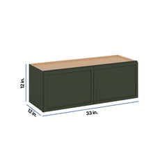 Modernform Cabinet Slim Sage Green 33" W X 12" H X 12" D Double Door Wall Cabinet
