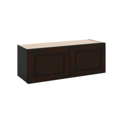 J&K Espresso K8 Double Door Wall Cabinet - 33" W x 12" H