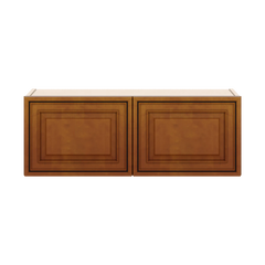 J&K Mocha Glazed K10 Double Door Wall Cabinet - 33" W x 12" H
