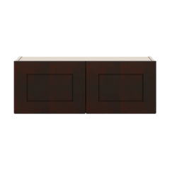 J&K Java Coffee S1 Double Door Wall Cabinet - 33" W x 12" H