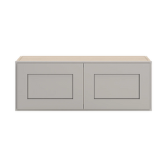 CNC Luxor 5-Piece Misty Grey 33" W X 12" H Double Door Wall Cabinet