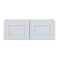 J&K White Shaker S8 Double Door Wall Cabinet - 33" W x 12" H