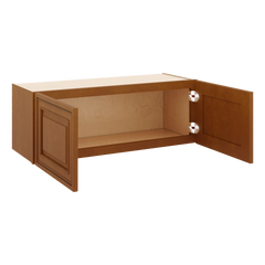 J&K Mocha Glazed K10 Double Door Wall Cabinet - 33" W x 12" H
