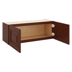 J&K Mahogany J5 Double Door Wall Cabinet - 33" W x 12" H
