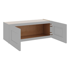 J&K Castle Grey S5 Double Door Wall Cabinet - 33" W x 12" H