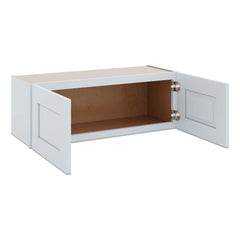 J&K White Shaker S8 Double Door Wall Cabinet - 33" W x 12" H