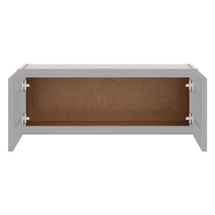 J&K Castle Grey S5 Double Door Wall Cabinet - 33" W x 12" H