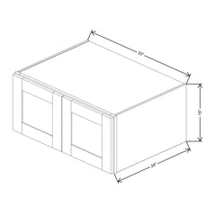 Fabuwood Quest Metro Frost 33"W X 15"H X 24"Deep Wall