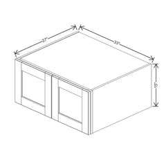 J&K Pebble B6 Refrigerator Wall Cabinet - 33" W x 15" H x 27" D