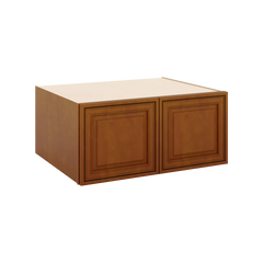 J&K Mocha Glazed K10 Refrigerator Wall Cabinet - 33" W x 15" H x 27" D
