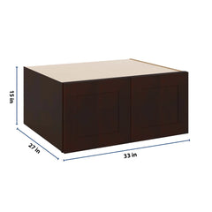 J&K Java Coffee S1 Refrigerator Wall Cabinet - 33" W x 15" H x 27" D