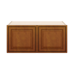 J&K Mocha Glazed K10 Refrigerator Wall Cabinet - 33" W x 15" H x 27" D