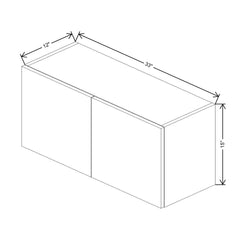 CNC Concord Park Ave White 33" W X 15" H Double Door Wall Cabinet